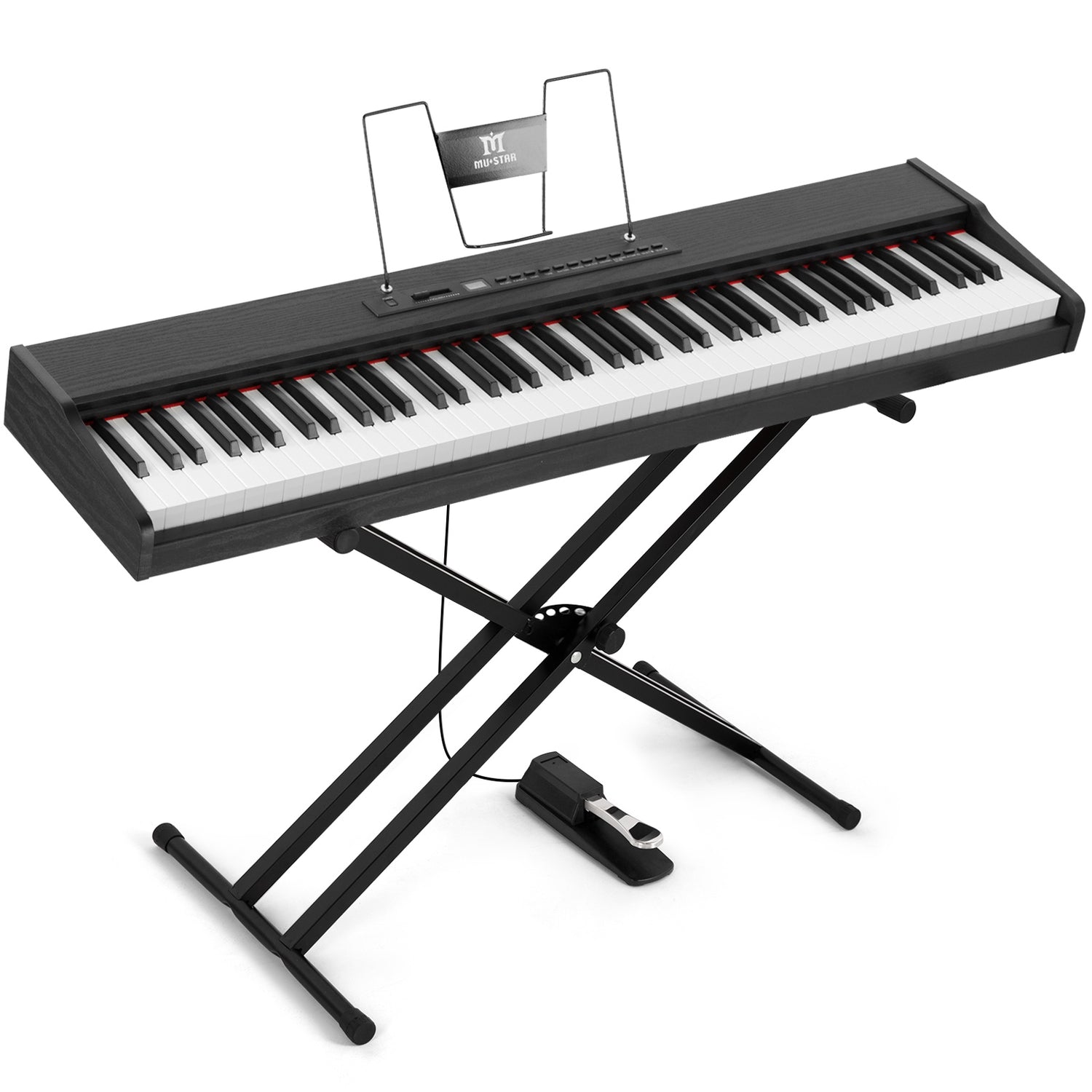 MUSTAR MEP-400/500, 88 Tasten, ideales Keyboard-Piano für Anfänger, digitales Holzpiano, tragbares E-Piano