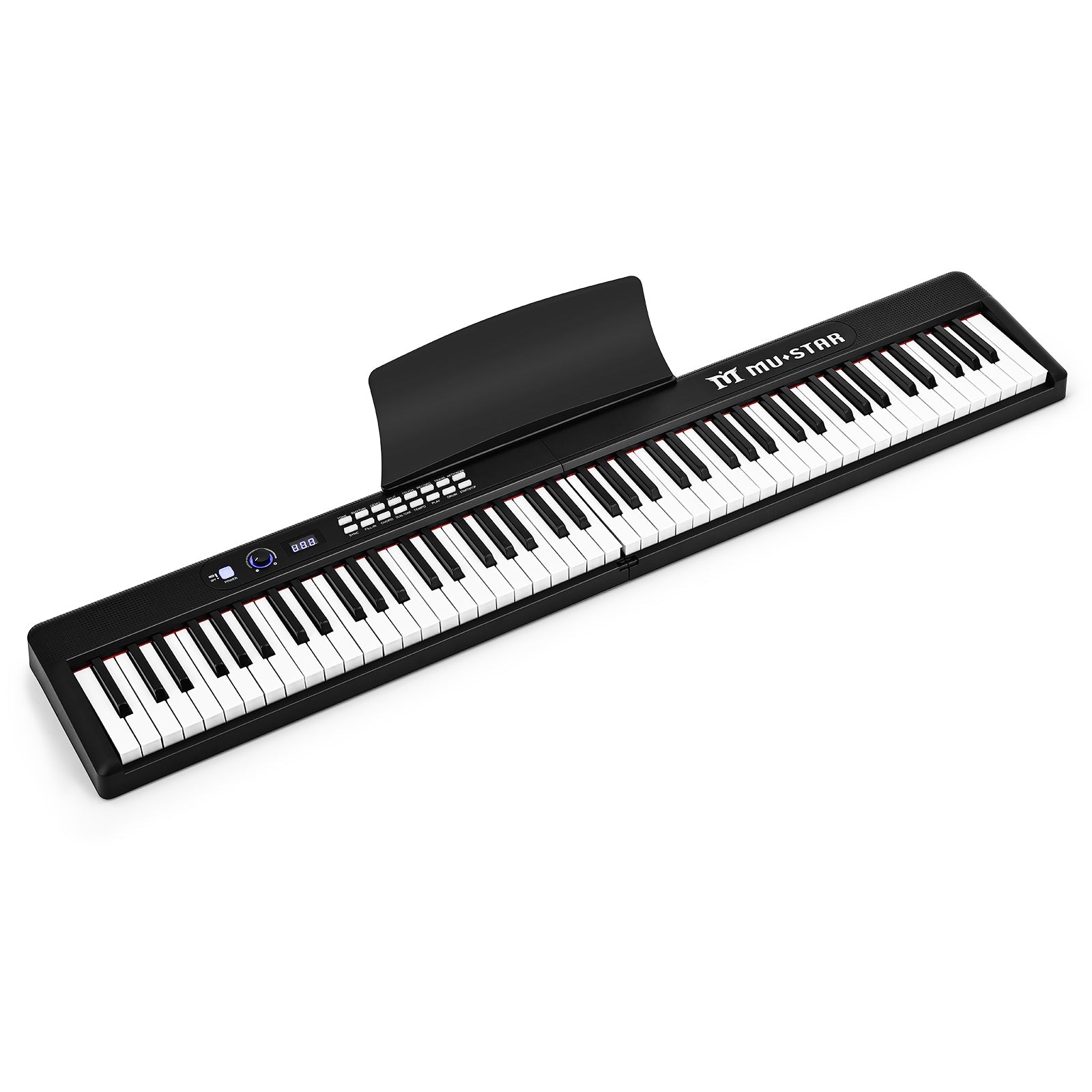 MUSTAR MEKF-800/900, Faltbares elektronisches Keyboard mit 88 beleuchteten Tasten